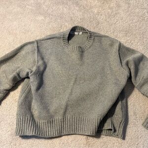 Zara Heather Gray Crew Neck Sweater
